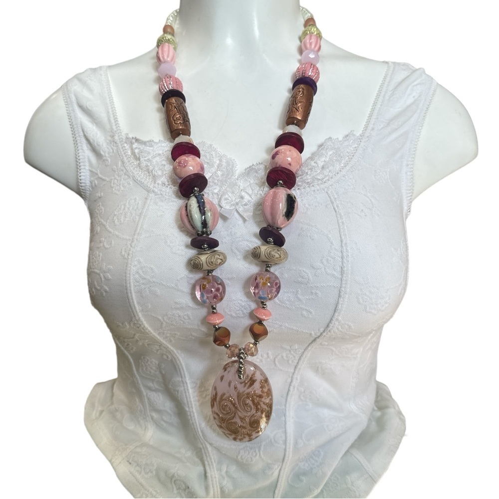 Jay King Style Absolutely Stunning Beaded Glass Necklace